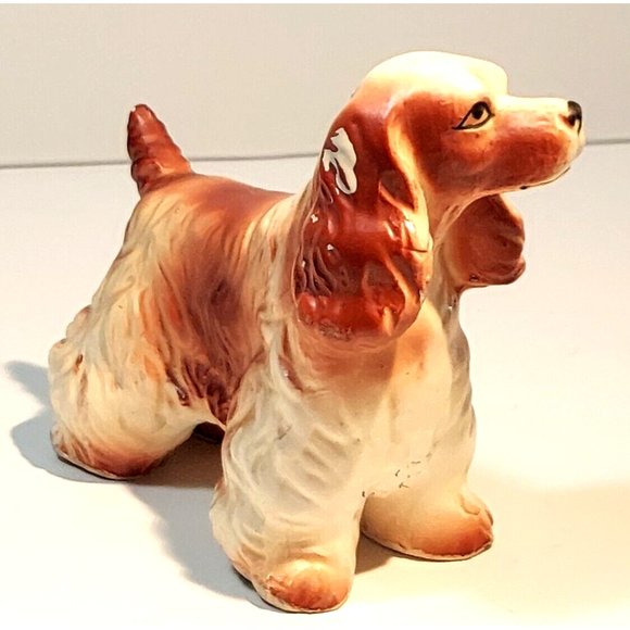 Vintage Porcelain Cocker Spaniel Dog Figurine Fine Quality 4.5" long - Picture 2 of 7